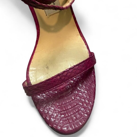 Magenta Jimmy Choo Snakeskin Heels in excellent condition - Picture 5 of 5